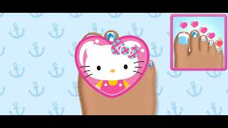 Hello Kitty Nail Salon Makeup Game  Learn to Decorate Nails Budge Studios [upl. by Nawud]