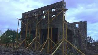 Stone House Building Start to Finish Timelapse [upl. by Annoyt]