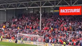 Yma o hyd by the Wrexham fans pre match [upl. by Attennot]