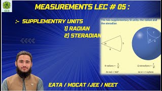 Measurements  5  Supplementary Units  Radian  Steradian  EATAMDCATJEE [upl. by Aljan821]