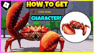 How To Get quotDA CRABquot BADGE  CRAB BOSS CHARACTER in THE STRONGEST BATTLEGROUNDS ROBLOX [upl. by Lednahc]