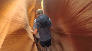 Lake Powell Slot Canyon Hike Labyrinth [upl. by Tnelc]