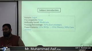 CAF4 Sir Asif BLAW  LECTURE 1 [upl. by Sesom]