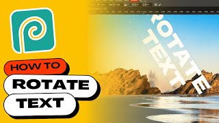 How to Rotate Text in Photopea Simple [upl. by Inaffit]