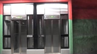 Brand New SMW traction elevators  Solna Centrum subway station Solna Sweden [upl. by Kelley500]