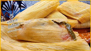 Tamales de Rajas con Queso  Recetas kiwilimón [upl. by Moskow]