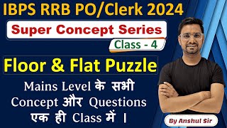 Flat and Floor Based Puzzle For Mains In Hindi IBPS Clerk 2024 IBPS RRB 2024 Class 4 [upl. by Conway]