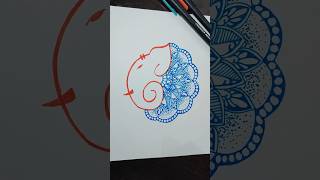 Ganesh mandala 🌸🙏✨  How to draw Ganesha ✍️ [upl. by Bellda790]