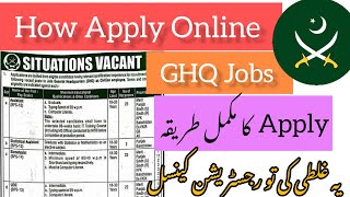 GHQ Civilians Jobs 2023 Apply Online  Pak Forces Jobs [upl. by Barde]