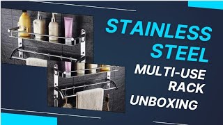 Multi Use Rack Stainless Steel Bathroom Racks  Bathroom Shelf  Flipkart Product Unboxing video [upl. by Pier691]