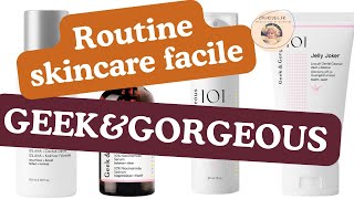 GeekampGorgeous routine Skincare facile blogbeauté skincareroutine geekandgorgeous [upl. by Elyse]