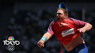 Ryan Crouser breaks Olympic record THREE TIMES to win epic shot put gold in Tokyo  NBC Sports [upl. by Allerbag]