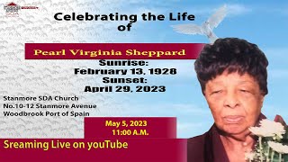 Celebrating the life of Pearl Virginia Sheppard Live Stream May 5th  2023 1100 AM [upl. by Nsaj]