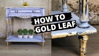 How to Gold Leaf amp Dry Brush Chalk Paint [upl. by Hawley]