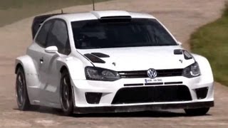 Sébastien Ogier Test Panzerplatte  Rallye Deutschland 2013  VW Polo R WRC [upl. by Rustie]