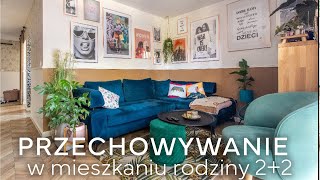 68m² z rozwiązaniami na lepsze wykorzystanie przestrzeni w kolorowym mieszkaniu rodziny  HOME TOUR [upl. by Aitnom]