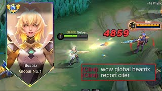 GLOBAL BEATRIX NEW ONE SHOT BUILD BEFORE SEASON END IMMORTAL RANK MLBB [upl. by Hillman]