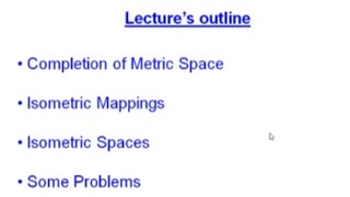 Functional Analysis  MTH327 Lecture 05 [upl. by Strickman]