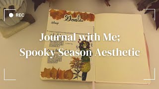 aesthetic journaling planning october spooky season🦇🎃👻 [upl. by Vinaya53]