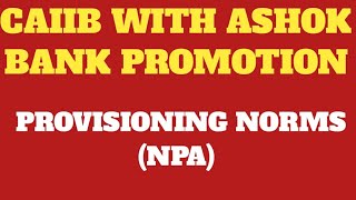 BANK PROMOTION CLASS  NPA  PROVISIONING NORMS [upl. by Lokkin]