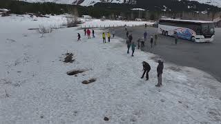 Turnagain pass fun Mar24 snow from drone [upl. by Ahseenak667]