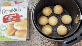 Air Fryer Frozen Farm Rich Mozzarella Bites [upl. by Clerissa211]