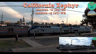 Amtrak California Zephyr 609 and 507 at Roseville CA  11092023 [upl. by Sapphera133]