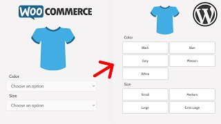 Customize Design for Product Attributes in WooCommerce  Change Dropdown Select in Products [upl. by Gant]