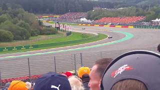 2018 Belgian Grand Prix from Pouhon Grandstand [upl. by Kyriako607]