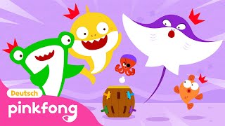 Jetzt spielt jeder mit ㅣBabyHais SchultagㅣBaby Shark DeutschㅣPinkfong Baby Hai Kinderlieder [upl. by Anaimad]