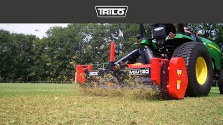 TRILO VCU 150 Verticuteer Verticutter Scarifier Vertikutiereinheit [upl. by Aldas]