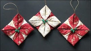 Folded Fabric Ornaments [upl. by Dominica]