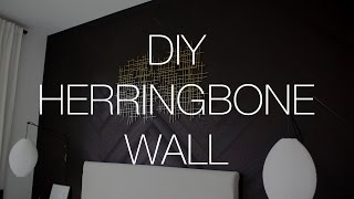 DIY Wood Herringbone Wall [upl. by Janeva]