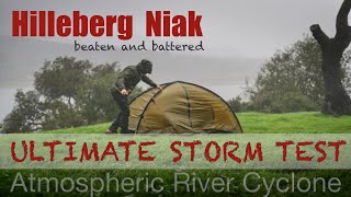 Camping in a Severe Cyclonic Rainstorm  Hilleberg Niak Test [upl. by Tullusus729]