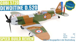 COBI 5720  Dewoitine D520 with new parts Speed Build Review [upl. by Beane]