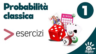 Probabilità classica  esercizi 1 [upl. by Cappello]