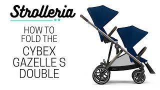 Cybex Gazelle S Stroller Tutorial How To Fold With Two Seats Attached [upl. by Felike]