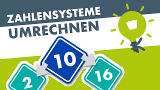 ZAHLENSYSTEME UMRECHNEN TEIL 2 einfach erklärt Dezimal Binär Hexadezimal [upl. by Randa]