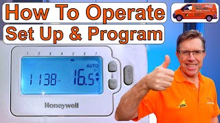 Honeywell CM727 amp CM707 How to Use Set Up amp Program this Programmable Room Thermostat [upl. by Elwee296]