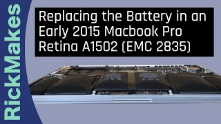 Replacing the Battery in an Early 2015 Macbook Pro Retina A1502 EMC 2835 [upl. by Burget102]