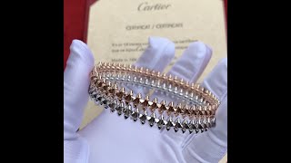 Unboxing Video  Clash de Cartier Bracelet Medium Model Rose Gold White Gold [upl. by Ahsilra792]