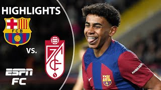 🚨 YAMAL THE SAVIOR 🚨 Barcelona vs Granada  LALIGA Highlights  ESPN FC [upl. by Odnalro]