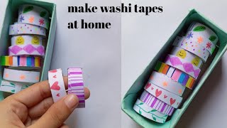 how to make washi tapes at home without double sided tape easy colour full washi tapes ☺️ [upl. by Vince]