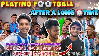 SINGHU MARNDI SALAH NAPAM HUINA DHOBANI JODA FOOTBALL TURNAMENT RE SANDEEP TUDU VLOG VIDEO 2024 [upl. by Avi540]