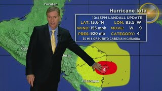 Tracking Hurricane Iota 111620 11PM [upl. by Bluefarb112]