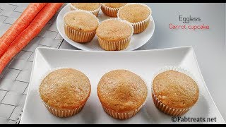 Eggless Carrot Cupcake  Soft amp Moist Carrot Cupcake [upl. by Ide488]