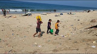 GLOBALink  Acute water shortage forces Gazans to seek seawater as alternative [upl. by Delphina]