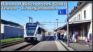 Thurbo AG  Die Regionalbahn  Kleiner Bahnhof Bischofszell Stadt Kanton Thurgau Schweiz 2021 [upl. by Tullius]