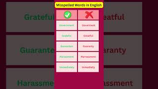 Misspelled Words in English  Most Commonly Misspelled Words [upl. by Corbin17]