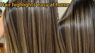 Highlights amp Cap Streaking Full technique For beginner  Step by Step Cap streaking on hair [upl. by Anaili]